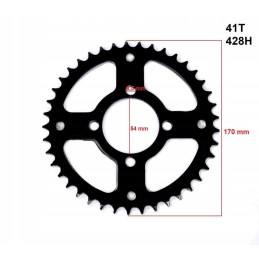 Rear sprocket 428 41z atv 110 125 150 hb