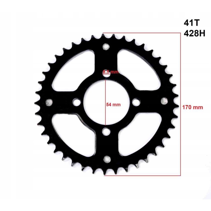 Rear sprocket 428 41z atv 110 125 150 hb