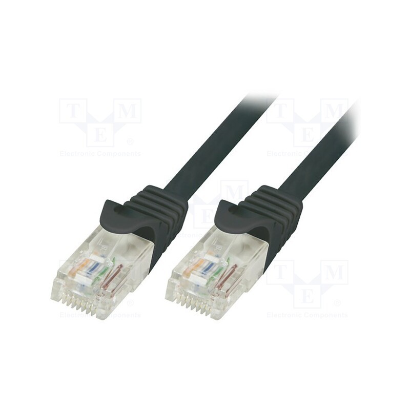 1 pcs x LOGILINK - CP2073U - Patch cord, U/UTP, 6, stranded, CCA, PVC, black, 5m, 24AWG
