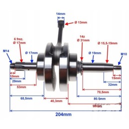 Reinforced crankshaft atv quad 110 125
