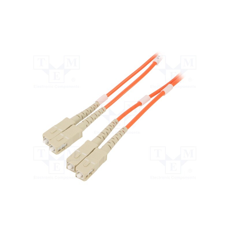 1 pcs x GEMBIRD - CFO-SCSC-OM2-1M - Fiber patch cord, OM2, SC/UPC,both sides, 1m, orange, Cablexpert