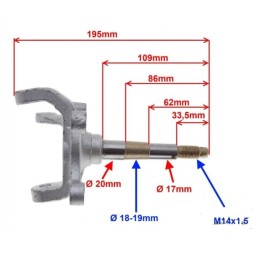 Right steering knuckle shineray xy250st 4b atv