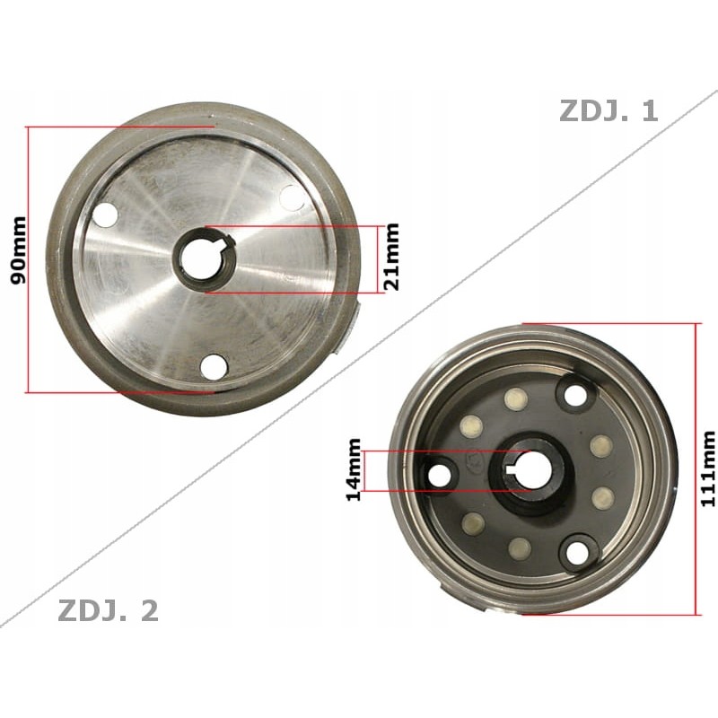 Magneto flywheel atv 250