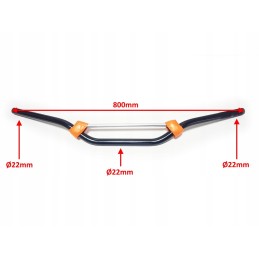 Cross ATV motorcycle handlebar with a high-gloss strut