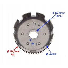Clutch basket for atv quad 250 stxe
