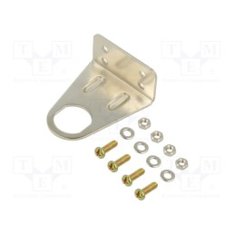 1 pcs x ONPOW - HBJD-CZ-4-S - Signallers accessories: wall mounting element, silver, HBJD-40