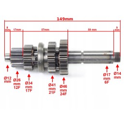 ATV 110 gearbox shaft