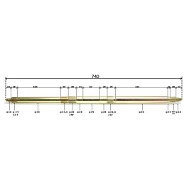 Oska rear axle for ATV 125 quad 125cc 74cm 740mm