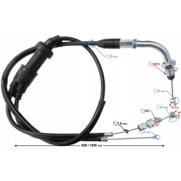Accelerator cable atv 150 200 250 bashan