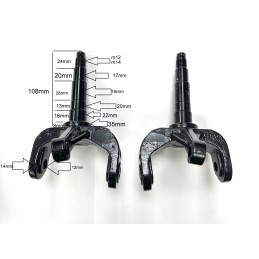 Right steering knuckle quad atv hammer 200 250