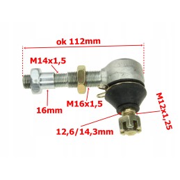 Rocker arm end pin mount quad atv eagle lyda