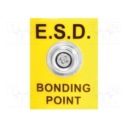 1 pcs x ANTISTAT - 070-0003 - Earthing plug, ESD, 35x25mm, 1MΩ, Plug: EU, press stud male 10mm