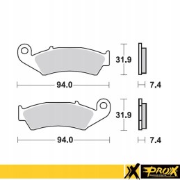 Prox brake pads kh125 honda cr125 250 500 87 94 front