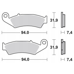 Prox brake pads kh125 honda cr125 250 500 87 94 front