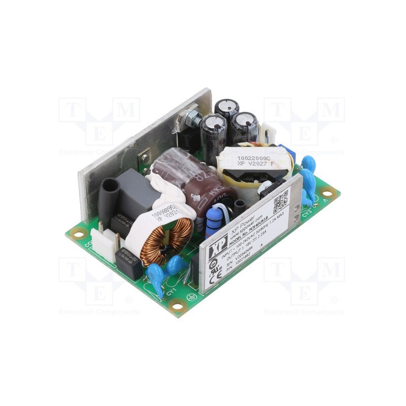 1 pcs x XP POWER - FCS40US18 - Power supply: switched-mode, open, 40W, 80÷264VAC, OUT: 1, 18VDC