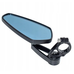 Set of black mirrors with ATV handlebar mounts
