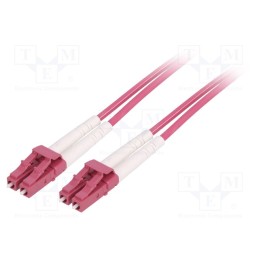 1 pcs x LOGILINK - FP4LC00 - Fiber patch cord, OM4, LC/UPC,both sides, 0.5m, LSZH, pink