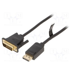 1 pcs x VENTION - HAFBG - Cable, DisplayPort plug,DVI-D (24+1) plug, Len: 1.5m, black