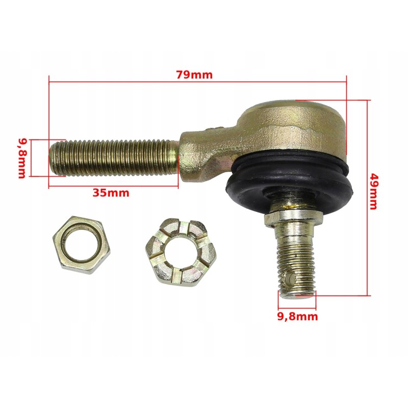 Steering rod end ATV 110 right thread HB