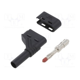 1 pcs x HIRSCHMANN T&M - LAS S W SW - Plug, 4mm banana, 24A, 1kVDC, black, insulated,angled, 0.5÷1.5mm2