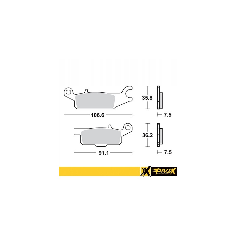 Prox brake pads kh443 yamaha yfm 550 grizzly 11 14