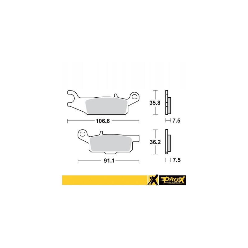 Prox brake pads kh444 yamaha yfm 550 grizzly 11 14