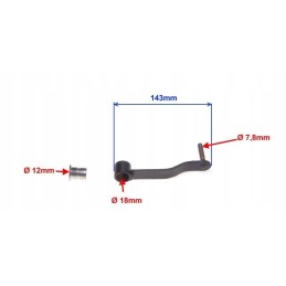 Chain tensioner lever with bushing atv 250 stxe