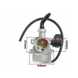 Carburetor atv 110 125 pz19 choke on lever fu horizontal engine with marking