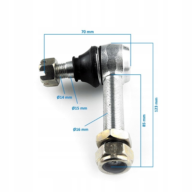 The end of the upper wishbone pins for quad atv 200 250
