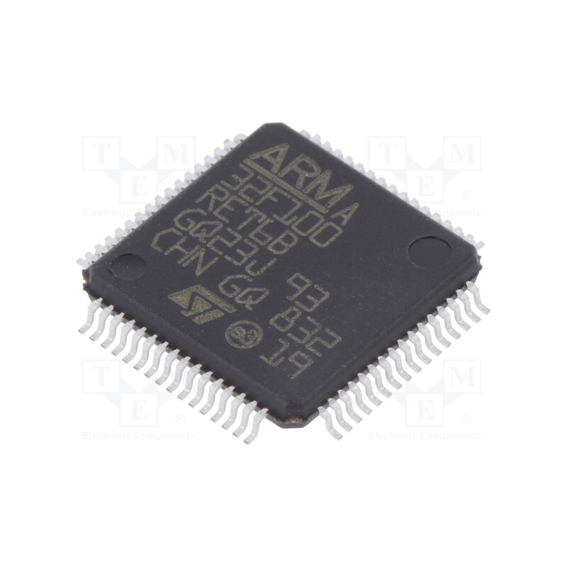 1 pcs x STMicroelectronics - STM32F100RET6B - IC: ARM microcontroller, 24MHz, LQFP64, 2÷3.6VDC, -40÷85°C