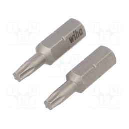 1 set x WIHA - 8422 - Screwdriver bit, Torx®, TX15, Overall len: 25mm, 2pcs, STANDARD