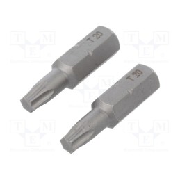 1 set x WIHA - 8423 - Screwdriver bit, Torx®, TX20, Overall len: 25mm, 2pcs, STANDARD