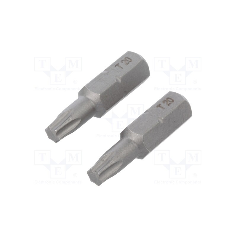 1 set x WIHA - 8423 - Screwdriver bit, Torx®, TX20, Overall len: 25mm, 2pcs, STANDARD
