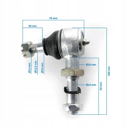 Upper wishbone ends for quad atv 200 250