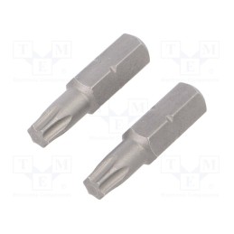 1 set x WIHA - 8424 - Screwdriver bit, Torx®, TX25, Overall len: 25mm, 2pcs, STANDARD