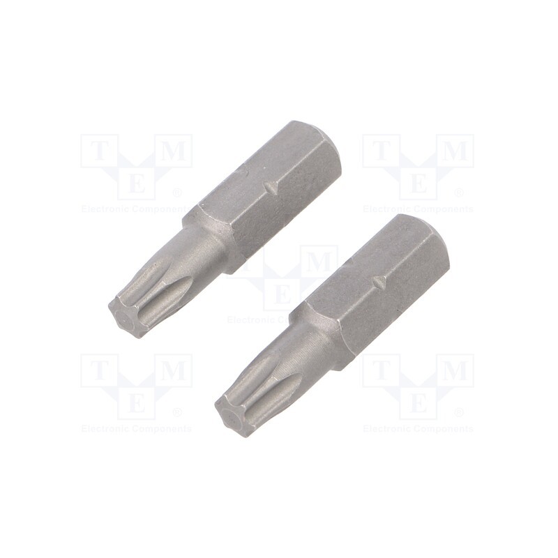 1 set x WIHA - 8424 - Screwdriver bit, Torx®, TX25, Overall len: 25mm, 2pcs, STANDARD