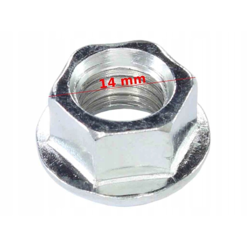 Shaft nut for magneta atv cross street tz horizontal engine with the marking 139f