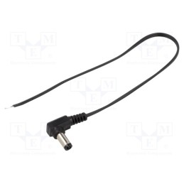 1 pcs x BQ CABLE - DC.CAB.6601.0020 - Cable, 2x0.35mm2, wires,DC 5,5/2,5 plug, angled, black, 0.25m