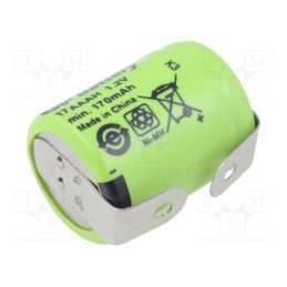 1 pcs x GP - 17AAAH - Re-battery: Ni-MH, 1/3AAA,1/3R03, 1.2V, 170mAh, soldering lugs