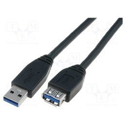 1 pcs x DIGITUS - AK-300203-018-S - Cable, USB 3.0, USB A socket,USB A plug, nickel plated, 1.8m