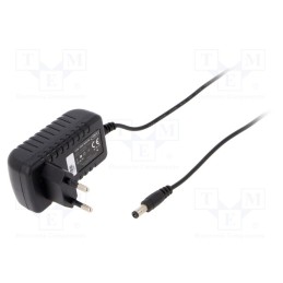1 pcs x CELLEVIA POWER - CLW-1224-W2E-EB - Power supply: switched-mode, plug, 24VDC, 0.5A, 12W, Plug: EU, black
