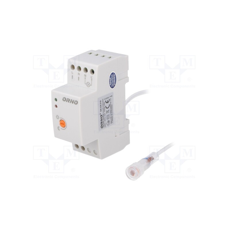 1 pcs x ORNO - OR-CR-219 - Twilight switch, for DIN rail mounting, 230VAC, SPST-NO, 20A