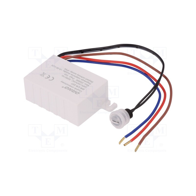 1 pcs x ORNO - OR-CR-227 - Twilight switch, wall mount, 230VAC, SPST-NO, IP54, 10A, -20÷40°C