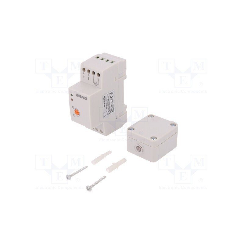 1 pcs x ORNO - OR-CR-231 - Twilight switch, for DIN rail mounting, 230VAC, SPST-NO, 20A