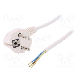 1 pcs x PLASTROL - W-97159 - Cable, 3G0.75mm2, CEE 7/7 (E/F) plug angled,wires,SCHUKO plug