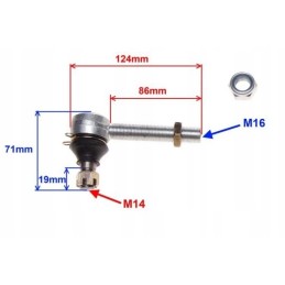 Upper wishbone ends atv quad bashan 200 250