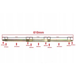 Rear axle quad atv 110 125 610 mm
