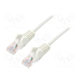 1 pcs x Goobay - 68502 - Patch cord, U/UTP, 5e, stranded, CCA, PVC, white, 10m, 27AWG