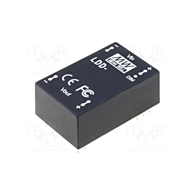1 pcs x MEAN WELL - LDD-600H - Converter: DC/DC, 31W, Uin: 9÷56V, Uout: 2÷52VDC, Iin: 550mA, THT