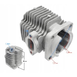 Empty cylinder for pocket bike 2t 50cc